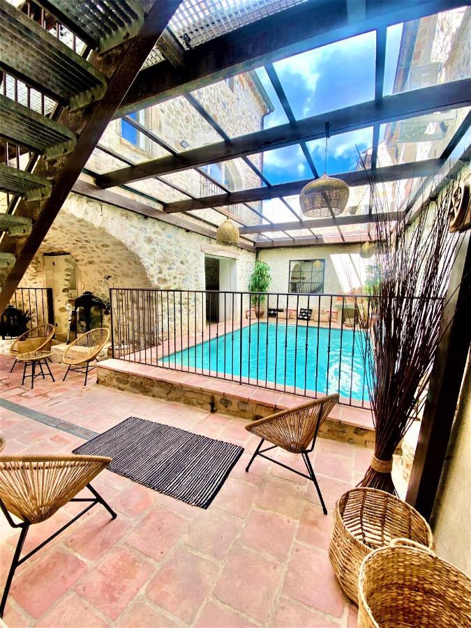 Gite De Groupe 9Ch Ou 3 Gites Independants De 3Ch - Patio Et Piscine Interieure Chauffee Toute L'Annee ヴァロン・ポン・ダルク エクステリア 写真